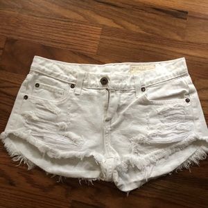 Pistola white ripped shorts